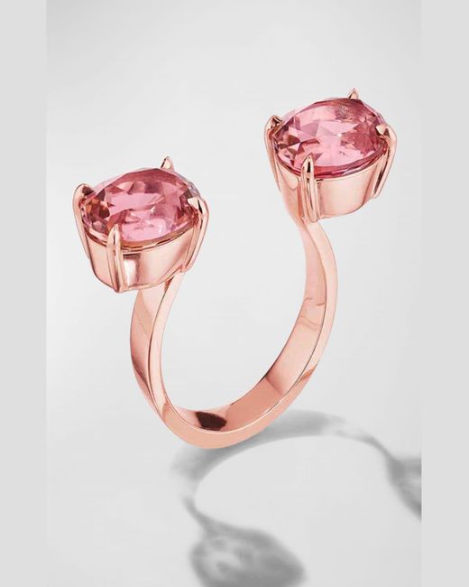 Mimi So Pink 18K Rose Oval Tourmaline Classic Ring