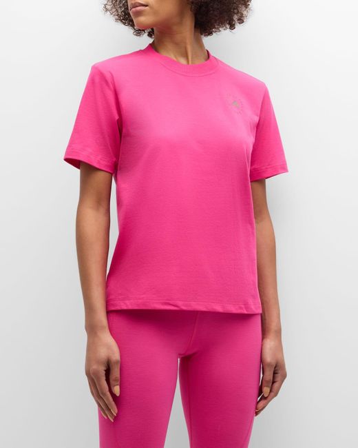 Adidas By Stella McCartney Pink Truecasuals Short-Sleeve Crewneck T-Shirt