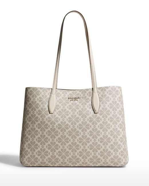 Kate Spade Spade Flower Coated Canvas Large Tote Bag in Gray Lyst