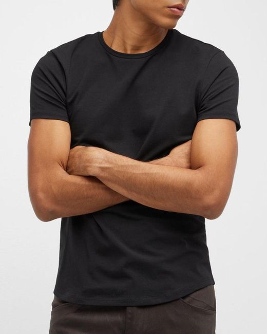 Monfrere Black Apos;S Dann Solid Crew T-Shirt for men