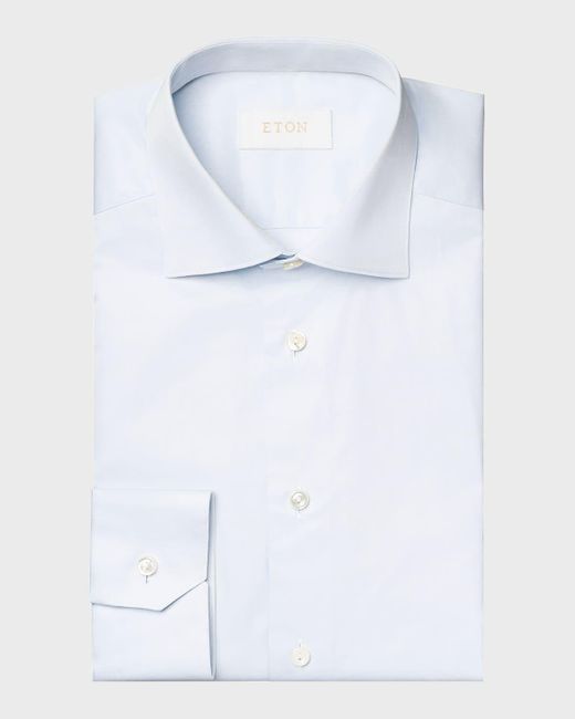 Eton of Sweden Blue Slim Fit Elevated Twill Shirt for men