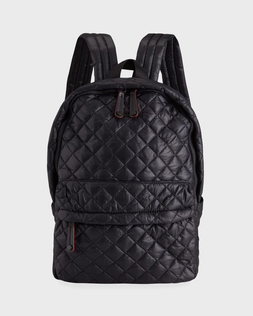 MZ Wallace Black City Quilted Nylon Backpack