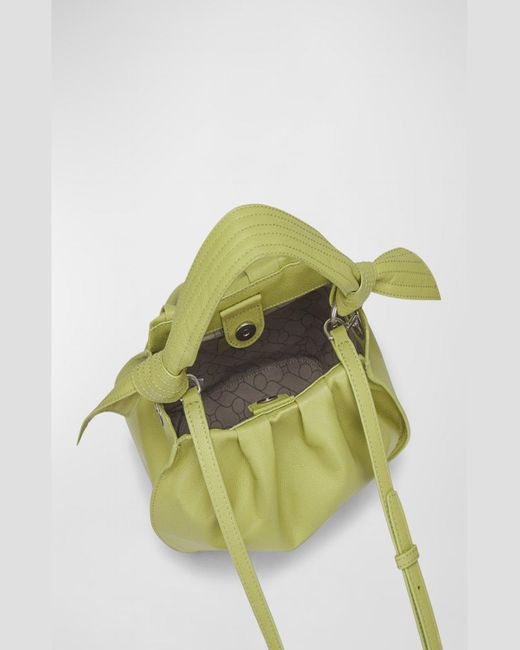 orYANY Green Selena Leather Bucket Bag