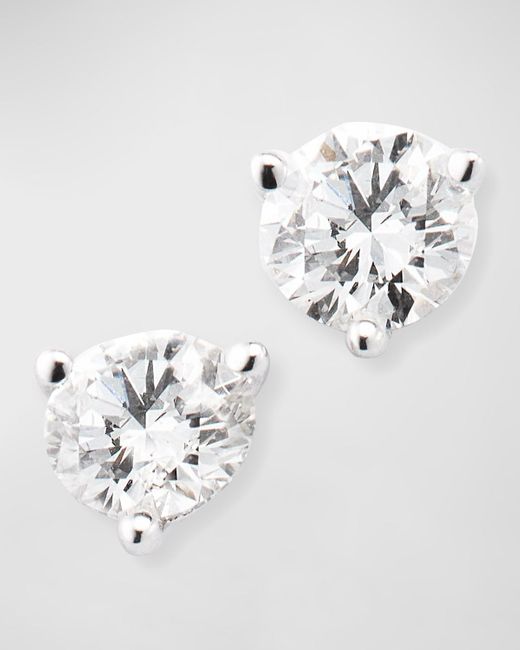 Neiman Marcus White 18K Martini Diamond Earrings