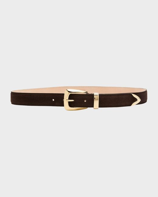 Khaite Brown Benny Suede Belt