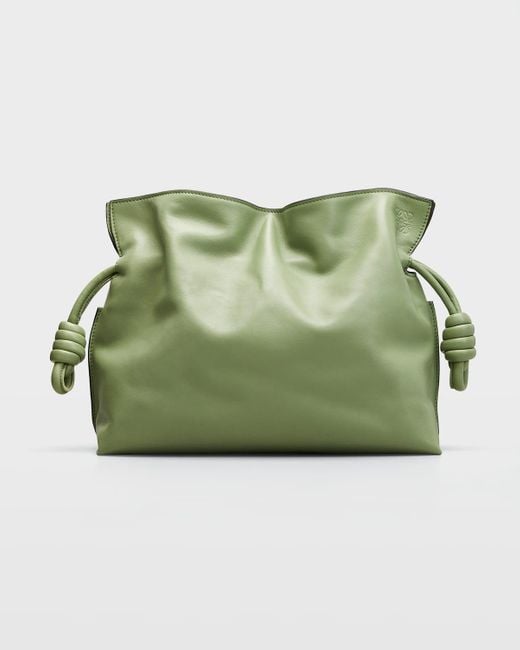 Loewe Green Flamenco Clutch Bag