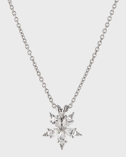 Paul Morelli White Mini Stellanise Pendant Necklace With Diamonds