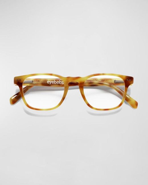 Eyebobs Metallic Old Sport Rectangular Acetate Readers