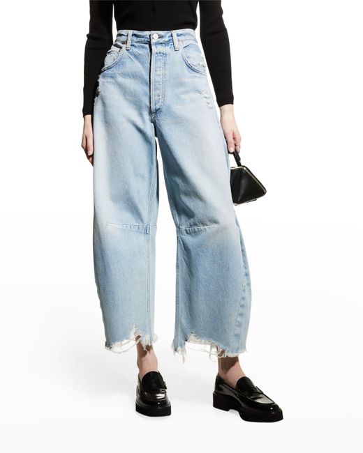 Citizens of Humanity Blue Horseshoe Wide-Leg Jeans