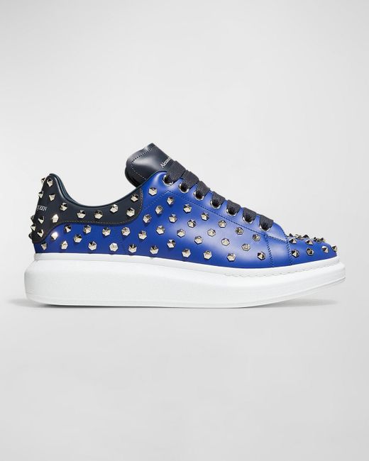 Alexander McQueen glitter-embellished lace-up sneakers | Gold |  MILANSTYLE.COM