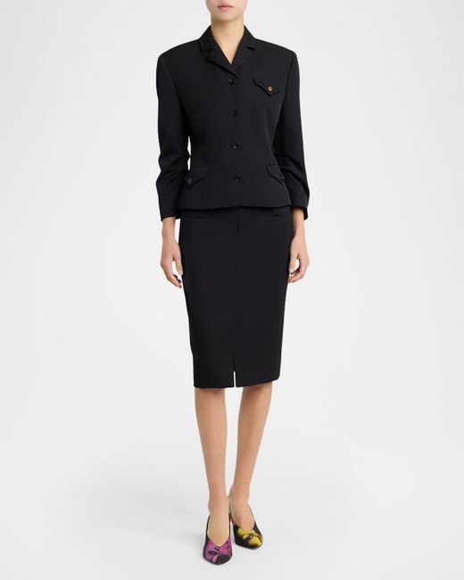 Versace Blue Informal Single-Breasted Jacket