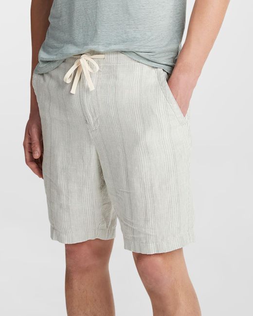 Vince Gray Shadow Stripe Shorts for men