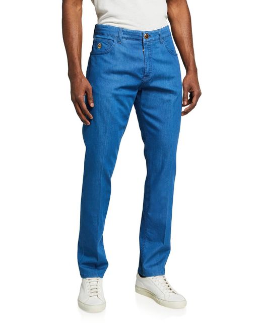 Stefano Ricci Blue Straight-leg Denim Jeans for men