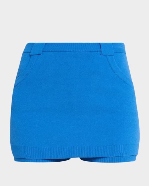Et Ochs Blue Dev Knit Mini Skort