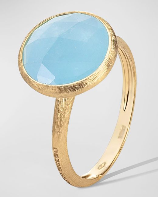Marco Bicego Blue Jaipur 18k Yellow Gold Ring With Aquamarine