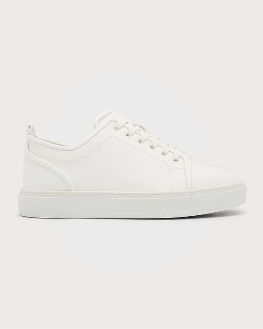 Christian Louboutin White Adolon Junior Leather Low-Top Sneakers for men