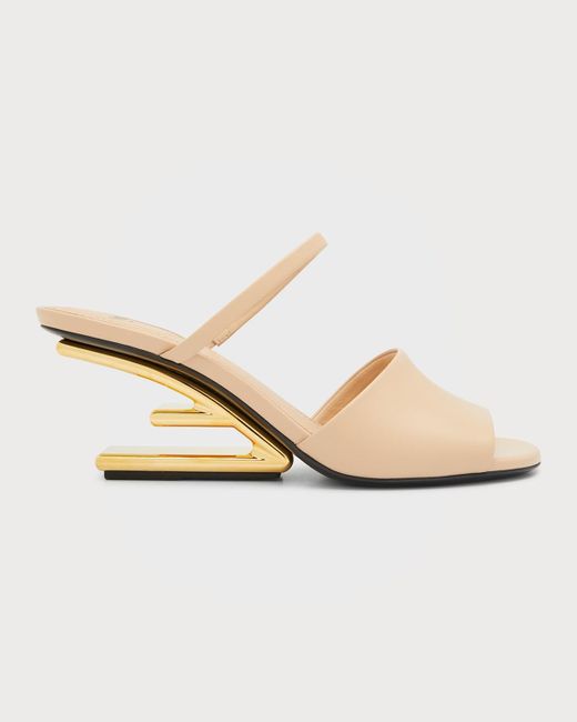 Fendi Natural 65Mm First Leather Sandals