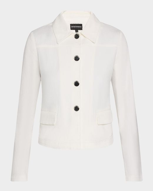 Emporio Armani Natural Button-Down Denim Jacket