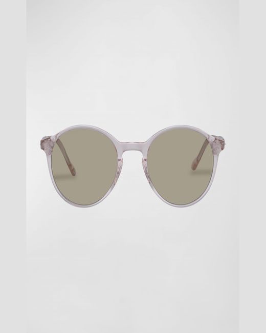 Le Specs Metallic Bio-nics 52 Plastic Round Sunglasses