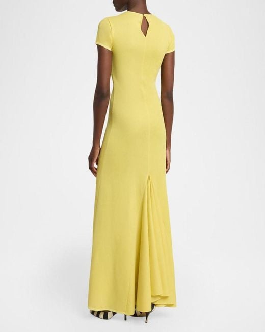 Jacquemus Yellow Solid Knitted Maxi Dress