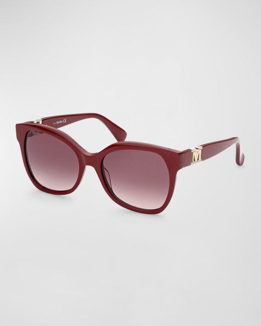 Max Mara Pink Emme Acetate Butterfly Sunglasses