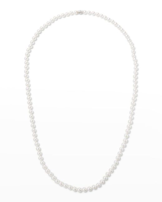 Assael 36" Akoya Cultured 8.5mm Pearl Necklace With White Gold Clasp