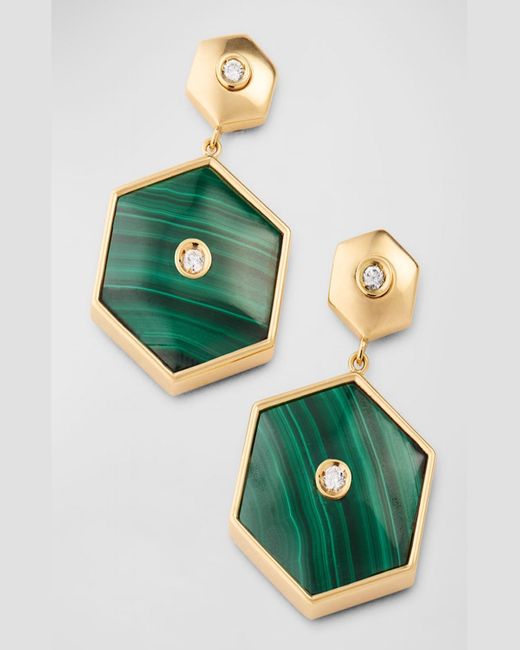 Miseno Green Baia Sommersa 18K And Diamond Earrings