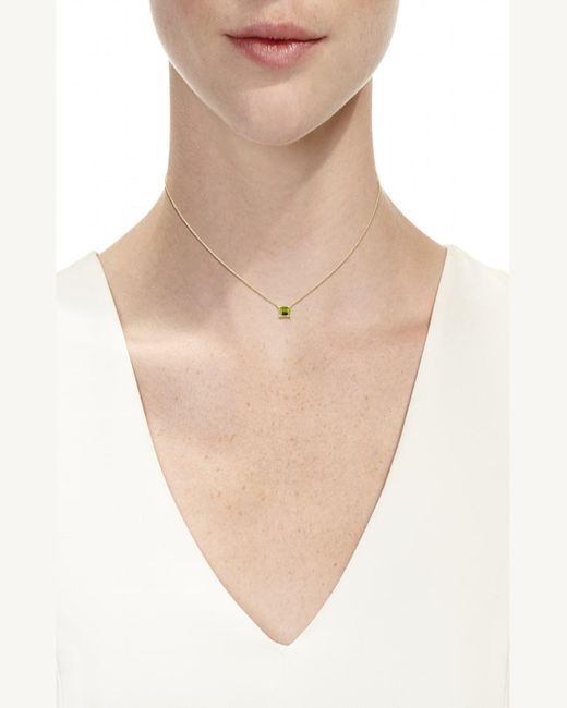 KALAN by Suzanne Kalan Green 14k Yellow Gold Amalfi Emerald Cut Necklace