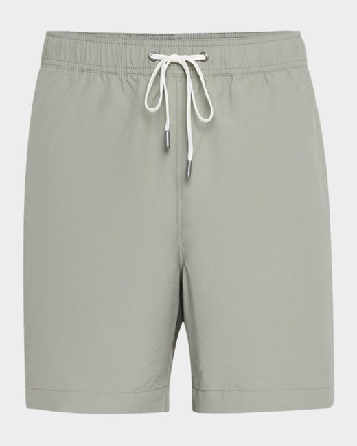 Onia Men's Black Charles Quick-Dry Swim Shorts, Inseam