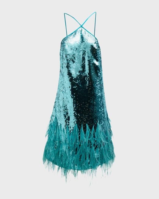 cult gaia blue sequin dress Rent Cult Gaia Blue Dress UK 10