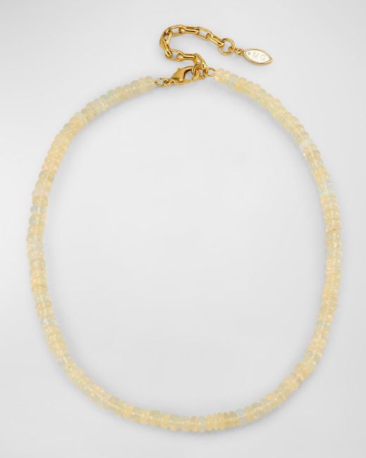 Mignonne Gavigan White Alia Beaded Necklace, Opal