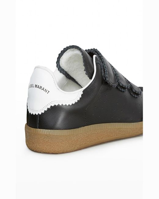 Isabel Marant Black Beth Grip Strap Sneakers