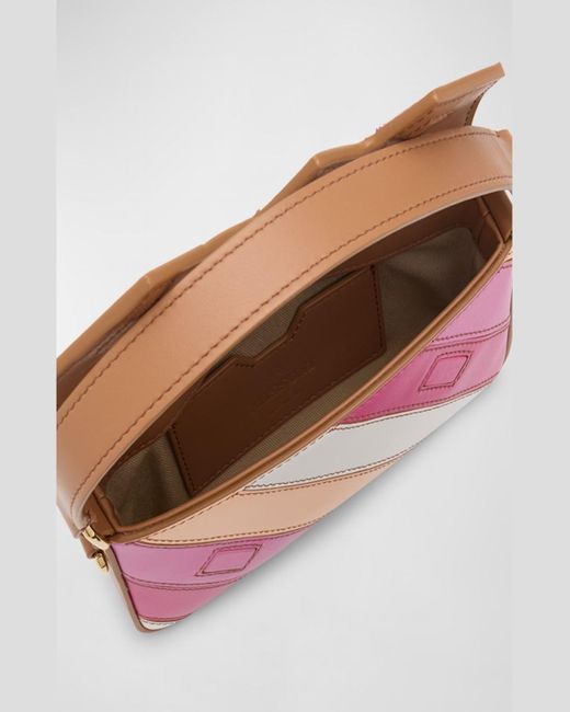 Missoni Pink Small Flap Wave Leather Shoulder Bag