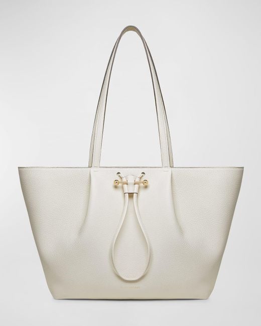 Strathberry White Osette Leather Shopper Tote Bag