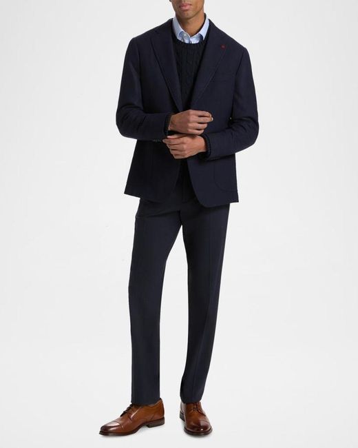 Isaia Blue Apos;S Capri Wool Jacket for men