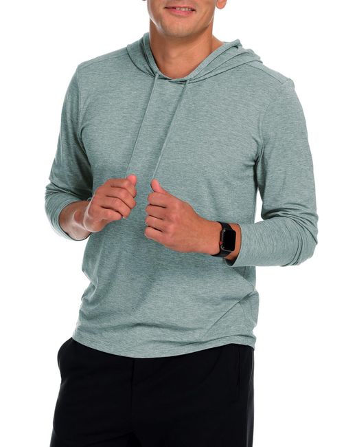 Fisher + Baker Gray Mission Performance Pullover Hoodie for men