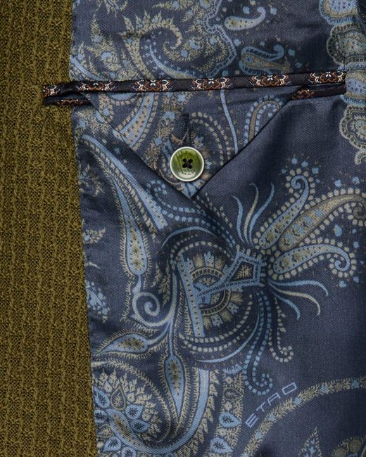 Etro Green Apos;S Basic Textured Blazer for men