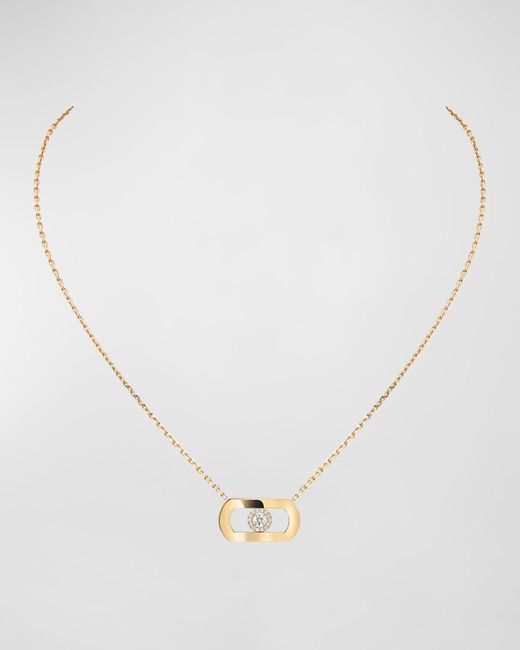 Messika White So Move 18k Gold Diamond Pendant Necklace