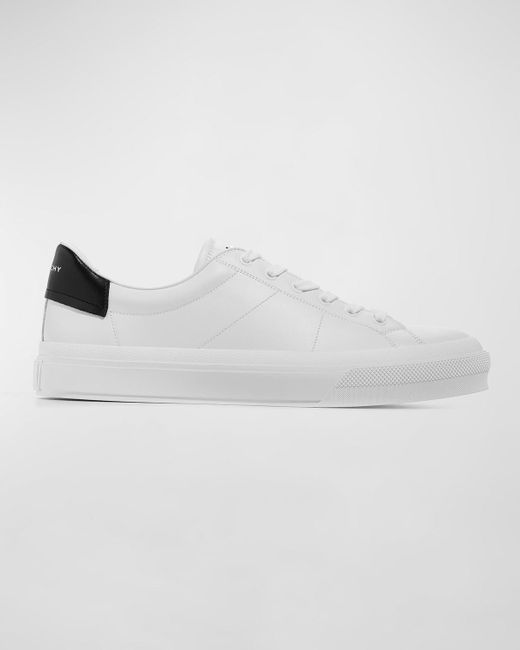Givenchy White City Sport Leather Low-Top Sneakers for men