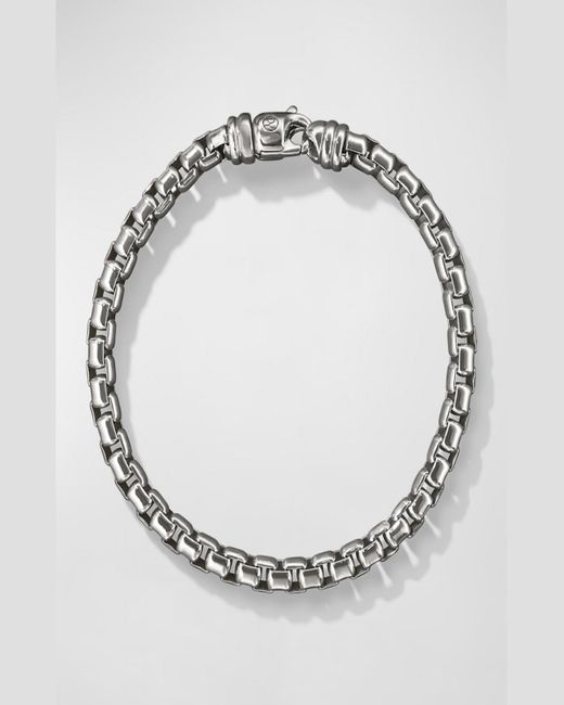 David Yurman Metallic Box Chain Bracelet In Silver, 7mm, Size 8" for men