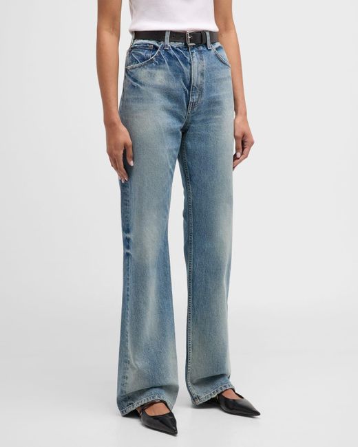 Nili Lotan Blue Mitchell Straight-Leg Jeans