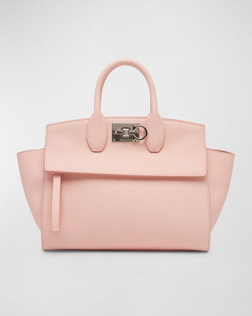 Ferragamo Pink The Studio Soft Small Leather Top-Handle Bag