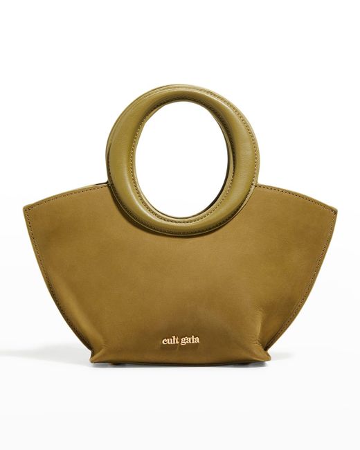 Cult Gaia Green Ansel Ring Leather Crossbody Bag