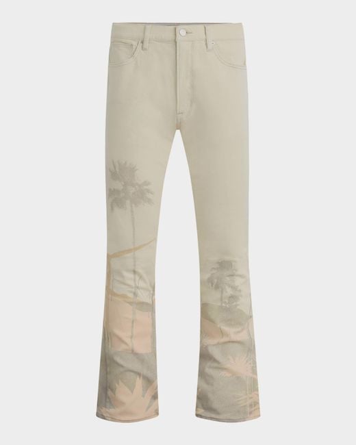 Hudson Natural Walker Kick Flare Graphic Print Pants for men