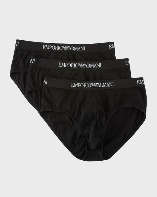 Emporio Armani Black 3-pack Cotton Briefs for men
