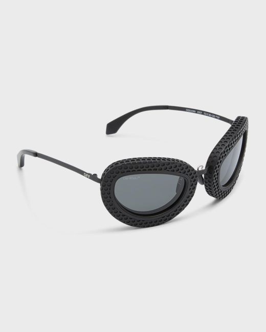 Off-White c/o Virgil Abloh Black Tokyo Textured Acetate Cat-eye Sunglasses for men