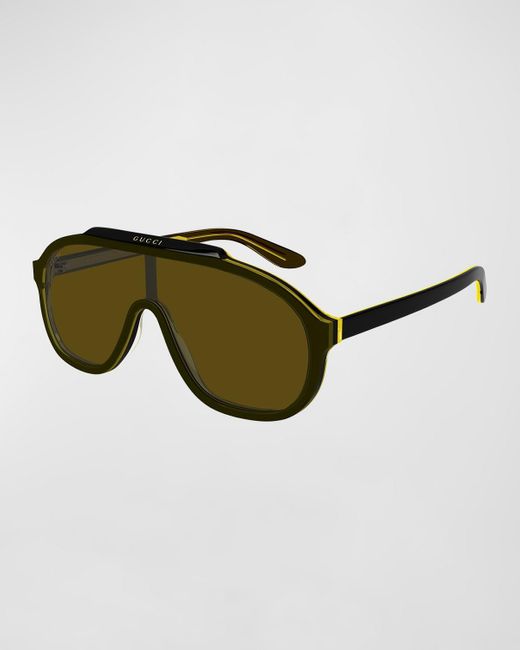 Gucci Green Acetate Aviator Sunglasses for men