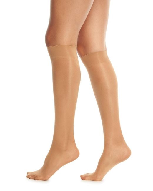 Wolford Natural Satin Touch Sheer Knee-highs