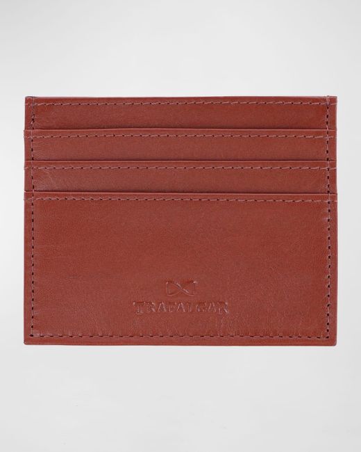 Trafalgar Red Sergio Leather Card Holder for men