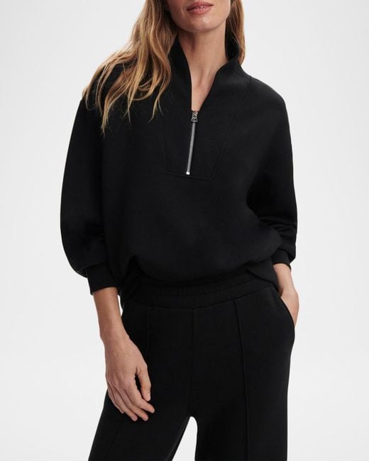 Varley Black Davidson Partial-Zip Sweatshirt